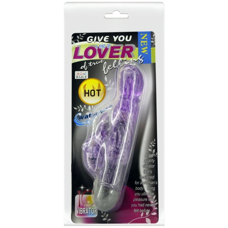 BAILE - VIBRADOR TIPO CONEJITO COLOR LILA CON 10 MODOS