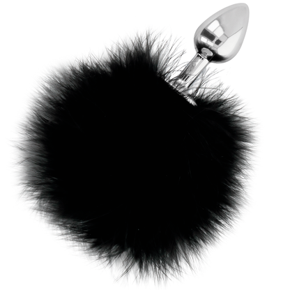 TÉNÈBRES - BUTTPLUG ANAL EXTRA AVEC QUEUE NOIR 7 CM