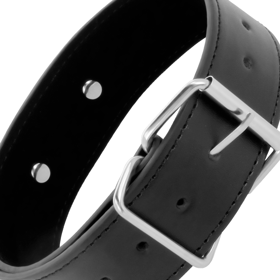 DARKNESS - COLLAR DE POSTURA CON CADENA DE CUERO