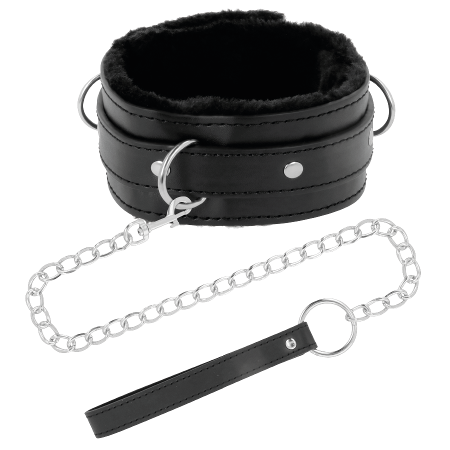 DARKNESS - COLLIER POSTURAL CONFORTABLE AVEC CHAÎNE EN CUIR