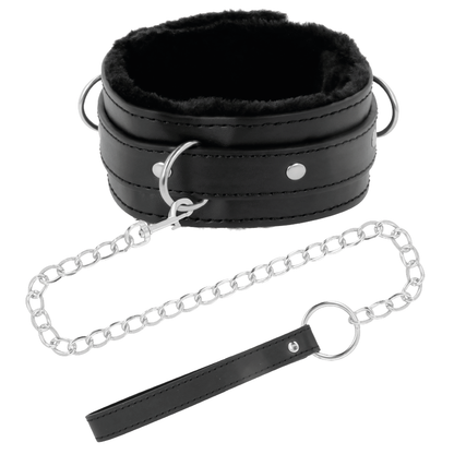 DARKNESS - COLLIER POSTURAL CONFORTABLE AVEC CHAÎNE EN CUIR