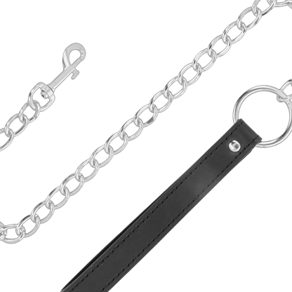 DARKNESS - COLLIER POSTURAL CONFORTABLE AVEC CHAÎNE EN CUIR