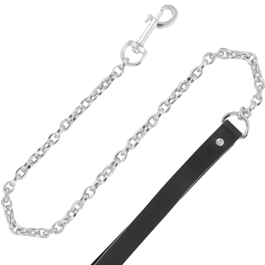 OBSCURITÉ - COLLIER EN CUIR DE HAUTE QUALITÉ AVEC LAISSE