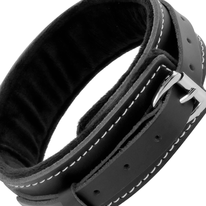 OBSCURITÉ - COLLIER EN CUIR DE HAUTE QUALITÉ AVEC LAISSE