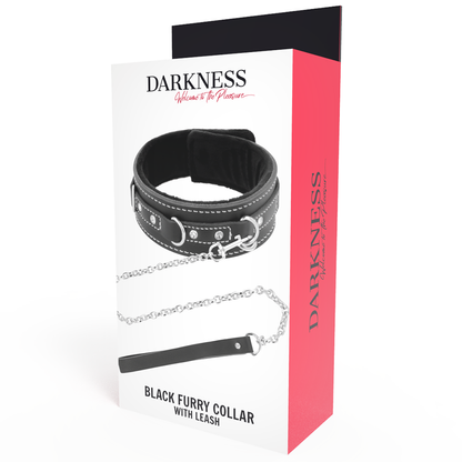OBSCURITÉ - COLLIER EN CUIR DE HAUTE QUALITÉ AVEC LAISSE