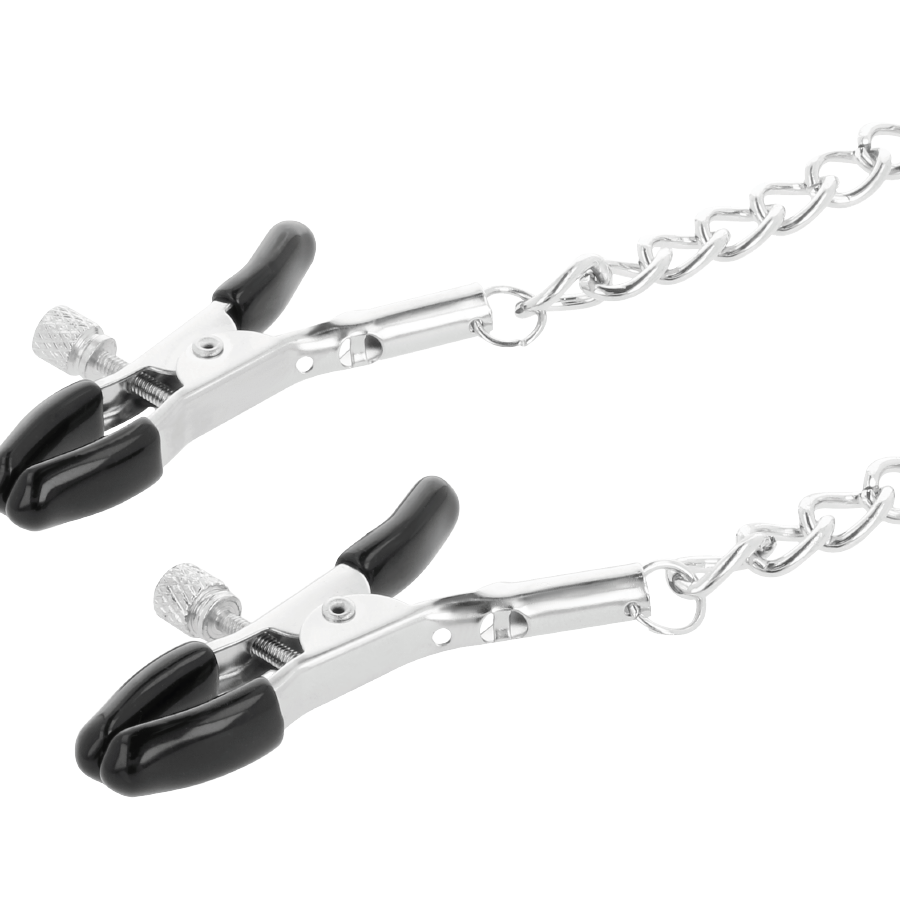 DARKNESS - COLLIER AVEC SERRE-MAMELONS NOIR