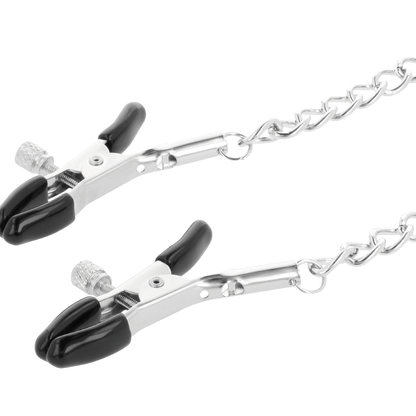 DARKNESS - COLLIER AVEC SERRE-MAMELONS NOIR