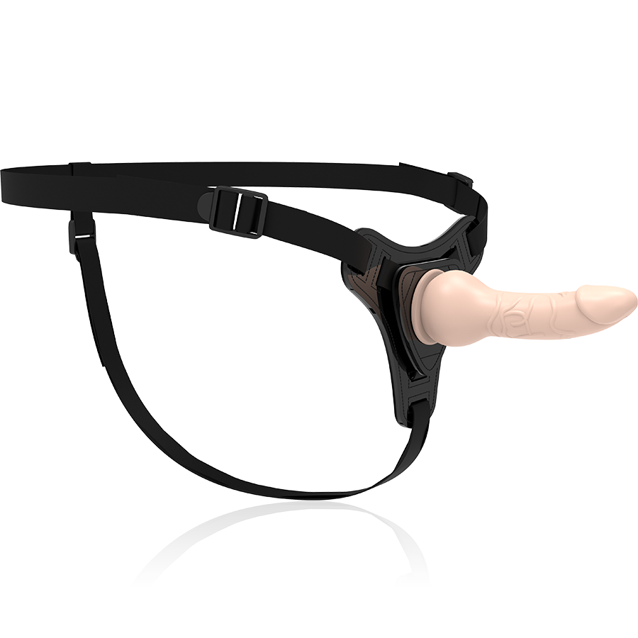 ARNÉS SUMISO FETICHE - SILICONA REALISTA COLOR CARNE 16 CM