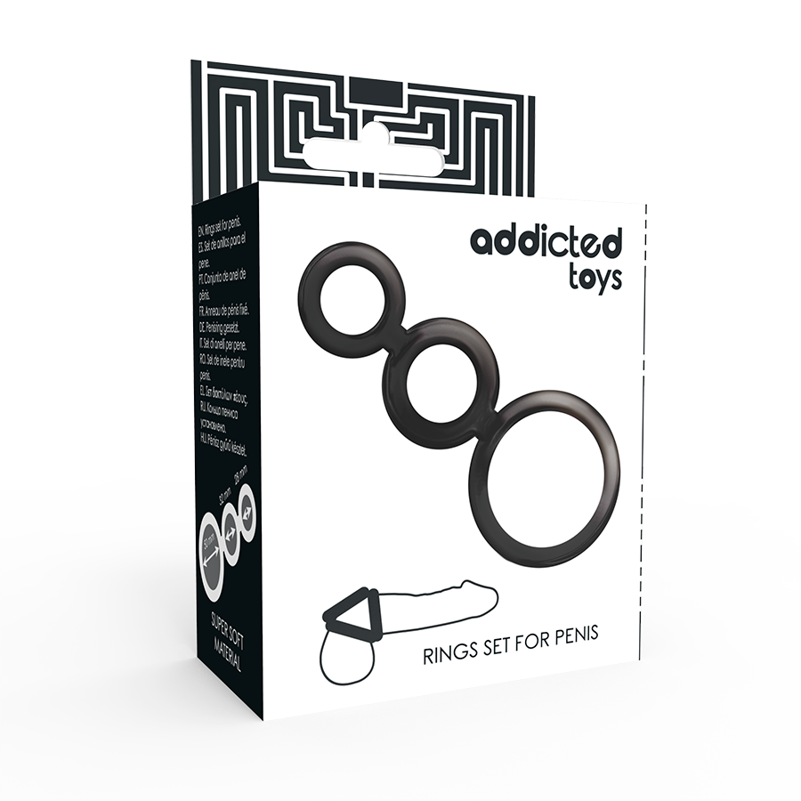 ADDICTED TOYS - RINGE SET FÜR PENIS - GERÄUCHERT