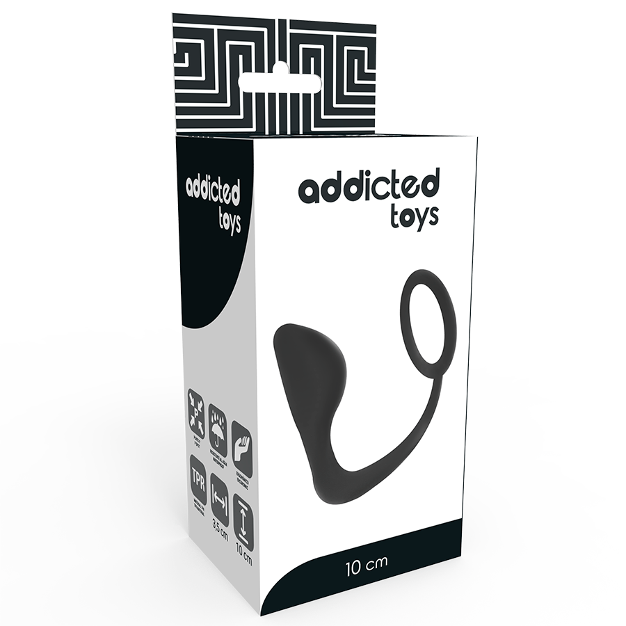 ADDICTED TOYS - ANAL PLUG WITH BLACK PENIS RING