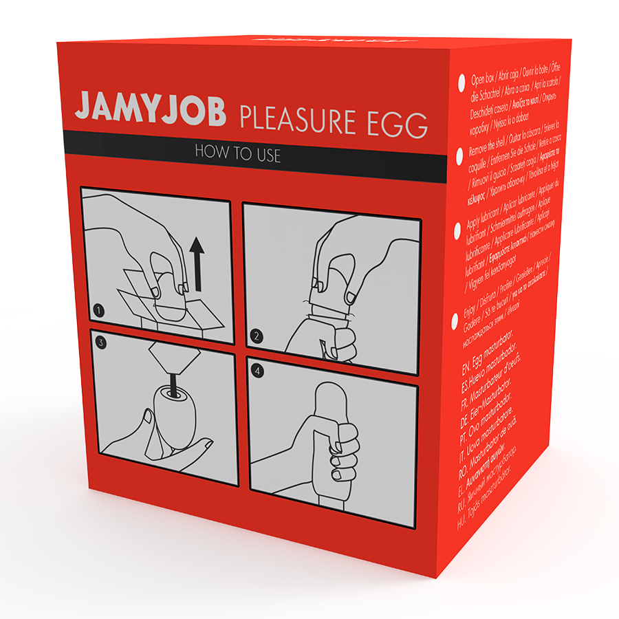 JAMYJOB - EGG MASTURBATOR RED VERSION DISCRETT