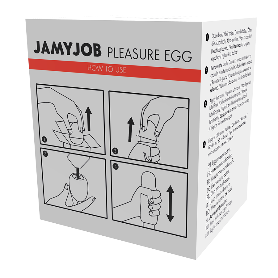 JAMYJOB - MASTURBATEUR D'OEUFS ÉDITION ROUGE DISCRETT