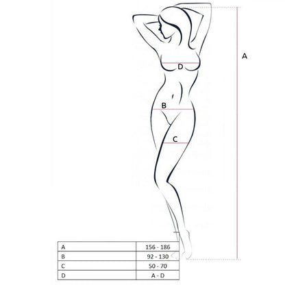 PASSION - WOMAN BS049 BODYSTOCKING BLACK ONE SIZE