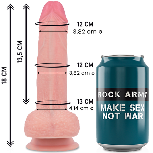 ROCKARMY - SILICONE LIQUIDE PREMIUM MUSTANG RÉALISTE 18 CM -Ø- 4.14 CM