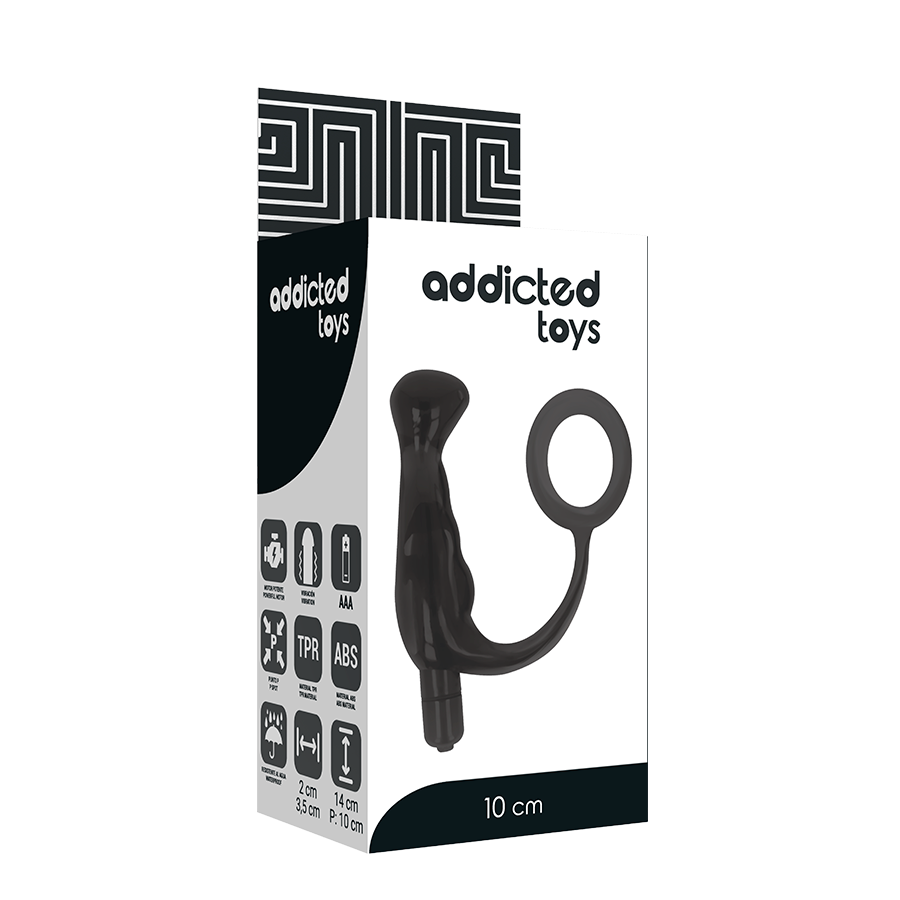 ADDICTED TOYS - VIBRATOR PROST TICO BLACK 10 CM