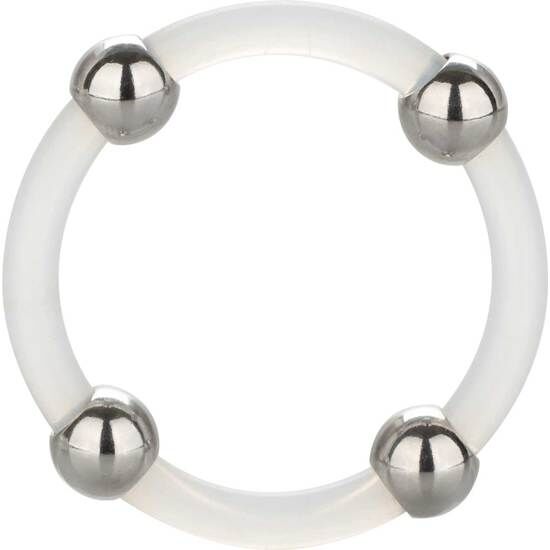 CALEXOTICS - STEEL BEADED SILICONE RING L