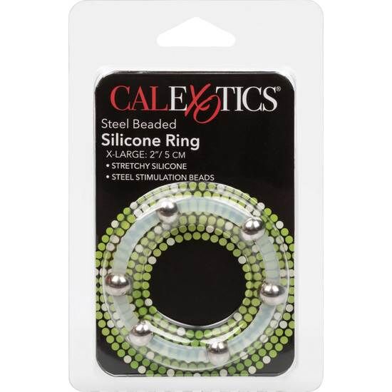 CALIFORNIA EXOTICS - STEEL BEADED SILICONE RING XL