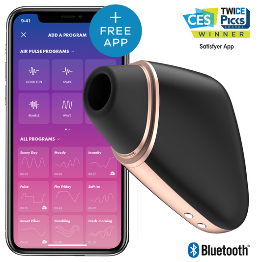 SATISFYER - LOVE TRIANGLE AIR PULSE STIMULATOR & VIBRATOR
