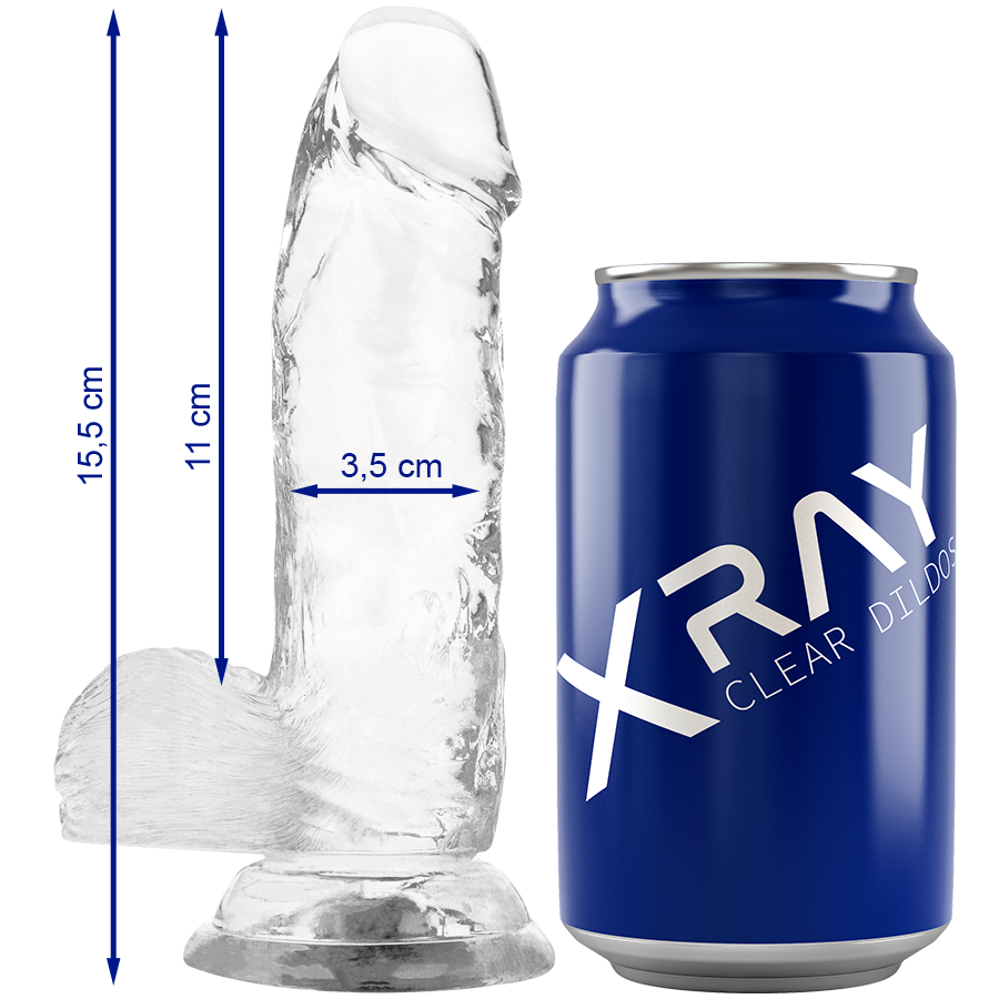 X RAY - PENE TRANSPARENTE CON TESTÍCULOS 15,5 CM -O- 3,5 CM