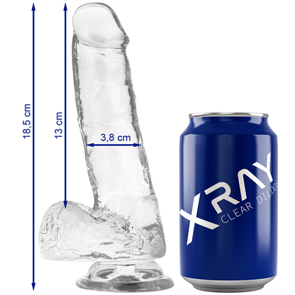 RAYOS X - PENE TRANSPARENTE CON TESTÍCULOS 18.5 CM -O- 3.8 CM