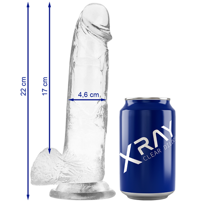 RAYOS X - PENE TRANSPARENTE CON TESTÍCULOS 22 CM -O- 4.6 CM