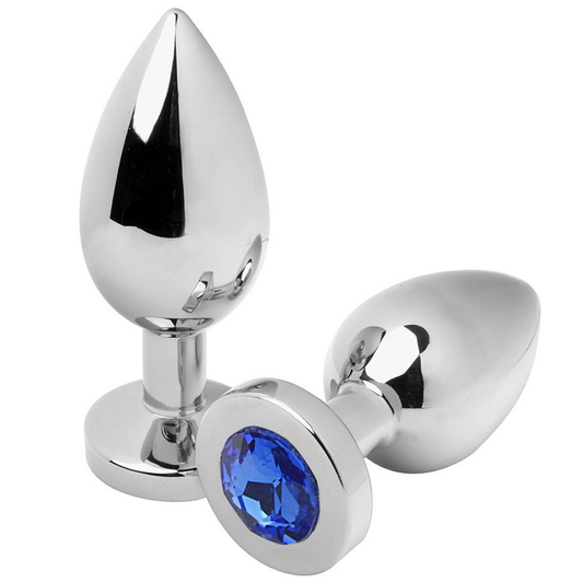 METAL HARD - TAPÓN ANAL DIAMANTE AZUL MEDIANO 7.62CM