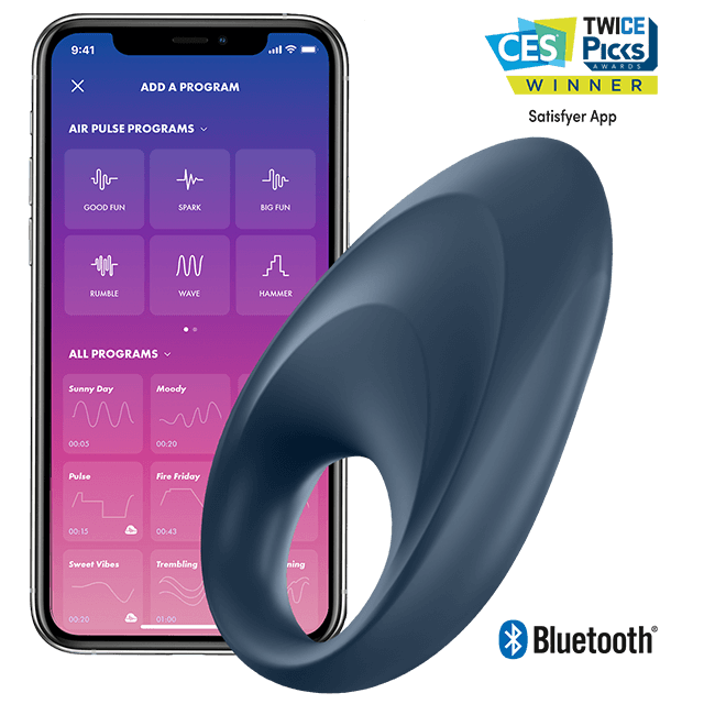 SATISFYER - ANNEAU VIBRANT CONNECTÉ MIGHTY ONE
