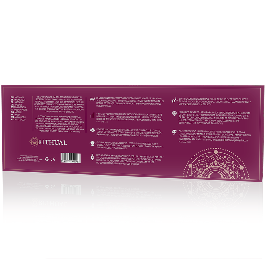 RITHUAL - BAGUETTE AKASHA RECHARGEABLE ET PUISSANTE 2.0 ORCHIDÉE