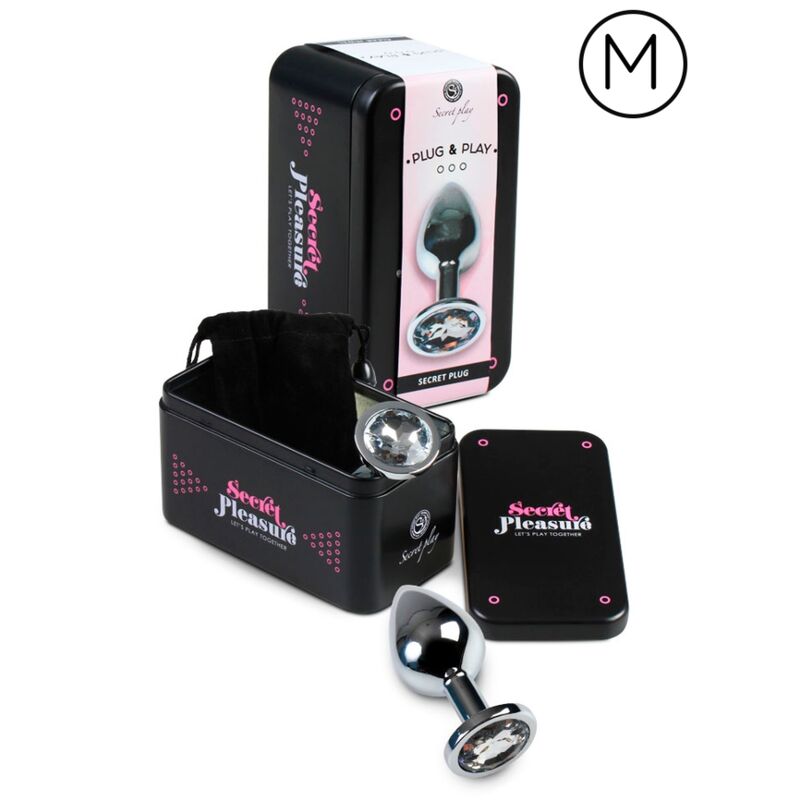SECRETPLAY - PLUG ANAL TRANSPARENTE DE ALUMINIO 7 CM