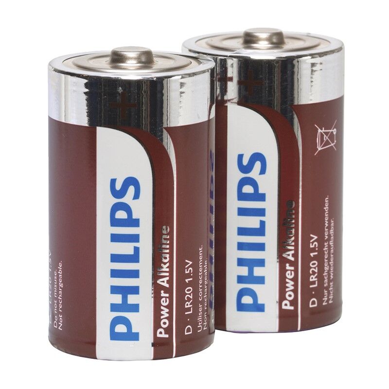 PHILIPS - POWER ALKALINE PILA D LR20 PACK 2