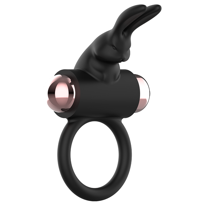 COQUETTE TOYS - COCK RING WITH VIBRATOR BLACK/ GOLD