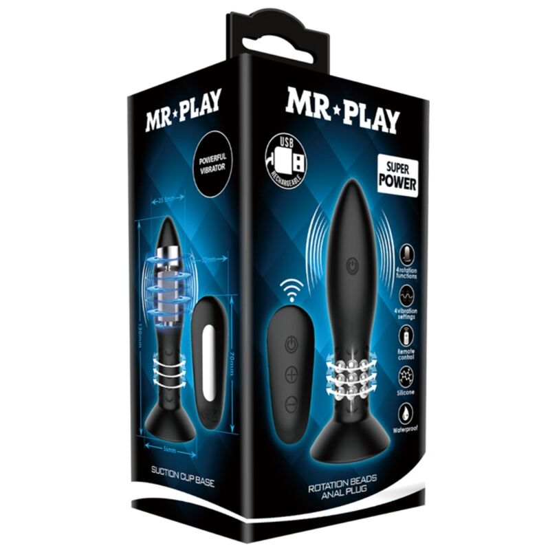 MR PLAY - TAPÓN CON BOLAS NEGRAS GIRATORIAS Y MANDO A DISTANCIA