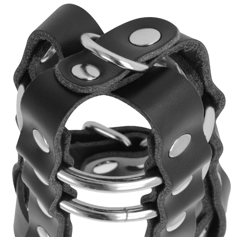 OBSCURITÉ - CAGE DE CHASTETÉ EN CUIR AVEC SERRURE