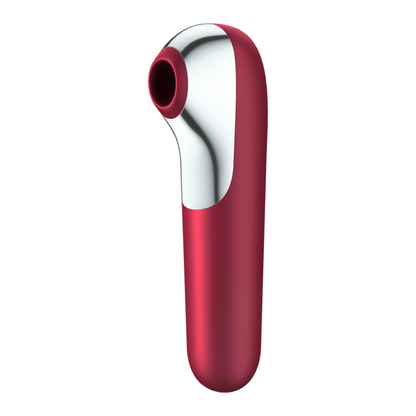 SATISFYER - DUAL LOVE VIBRADOR Y ESTIMULADOR DE SUCCIÓN CON AIRE PULSADO ROJO
