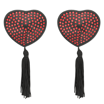 COQUETTE CHIC DESIRE - CACHE-TÉTONS CŒUR NOIR / ROUGE