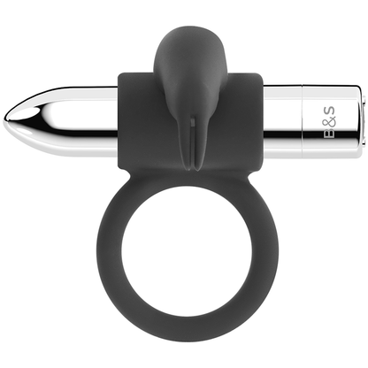 BLACK&SILVER - BURTON RECHARGEABLE RING 10 VIBRATION MODES