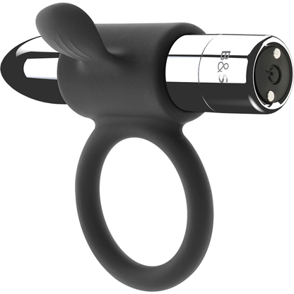 NEGRO Y PLATA - ANILLO RECARGABLE CAMERON PLATEADO