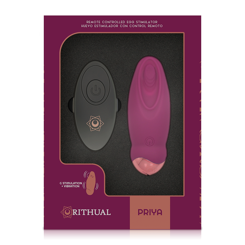 RITHUAL - HUEVO VIBRADOR CON CONTROL REMOTO PARA PUNTO G - PRIYA