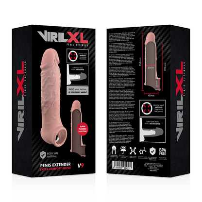 VIRILXL - EXTENSIÓN DE PENE NATURAL DE SILICONA LÍQUIDA V9