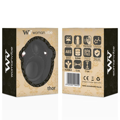 WOMANVIBE - ANNEAU VIBRATEUR EN SILICONE THOR