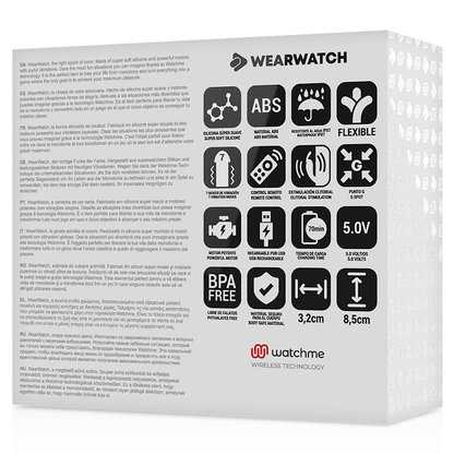 WEARWATCH - VIBRADOR DE DOBLE TECNOLOGÍA WATCHME AGUA DE MAR / ROSA