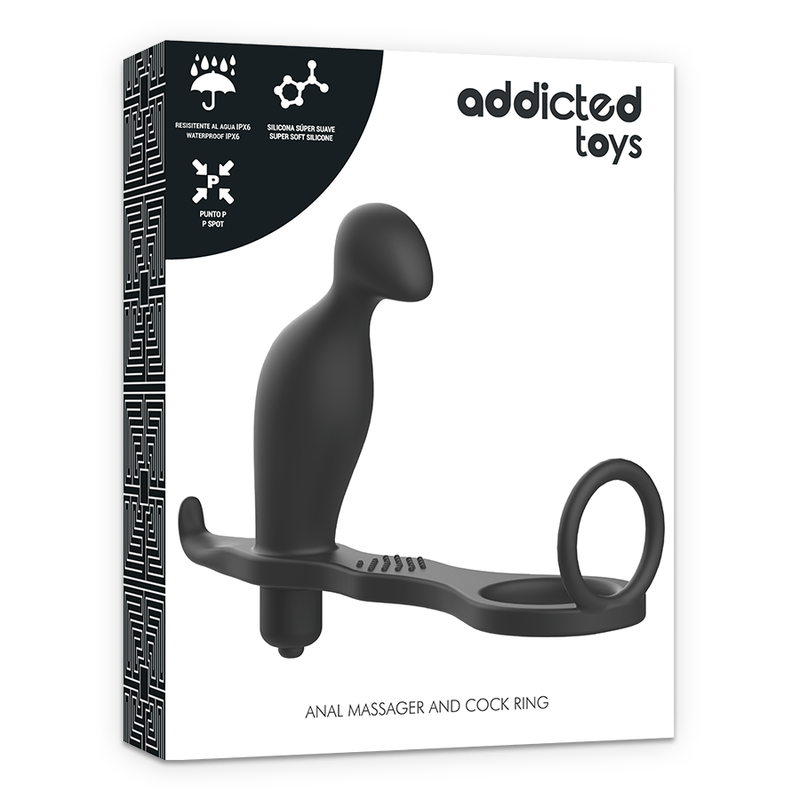 ADDICTED TOYS - ANAL PLUG WITH BLACK SILICONE RING 12 CM