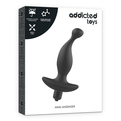 ADDICTED TOYS - MASSEUR ANAL AVEC VIBRATIONS NOIRESMODÈLE 1
