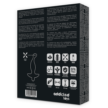 ADDICTED TOYS - MASSEUR ANAL AVEC VIBRATIONS NOIRESMODÈLE 1