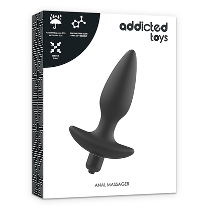 ADDICTED TOYS - TAPÓN ANAL VIBRADOR NEGRO