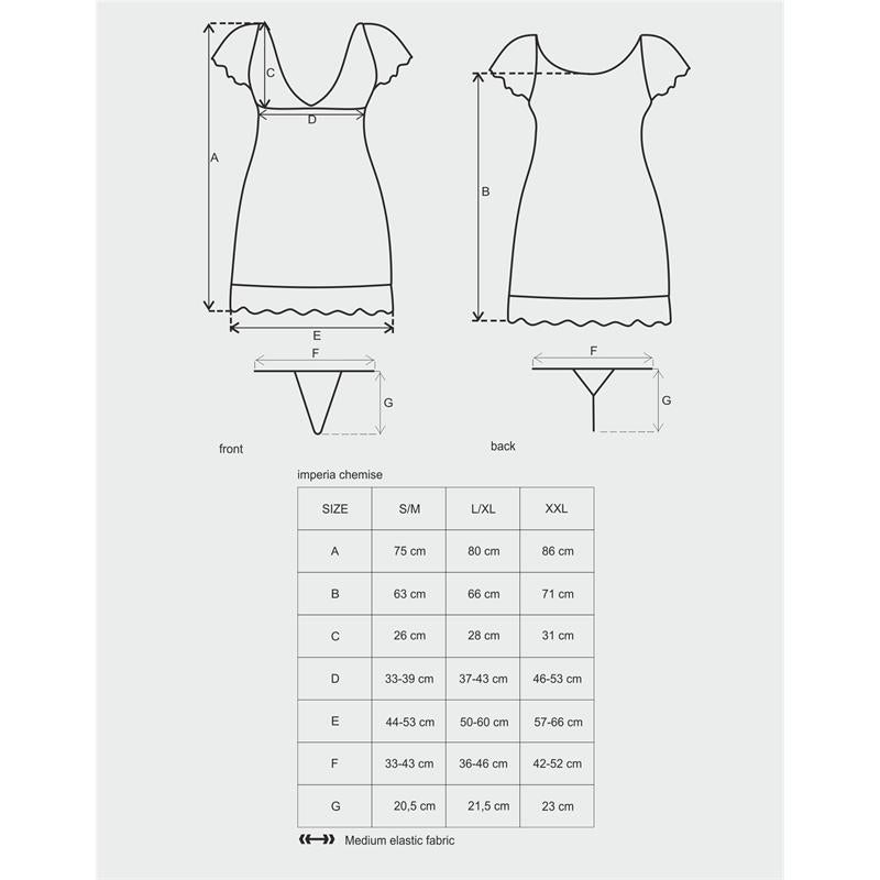 OBSESSIVE - IMPERIA CHEMISE AND THONG