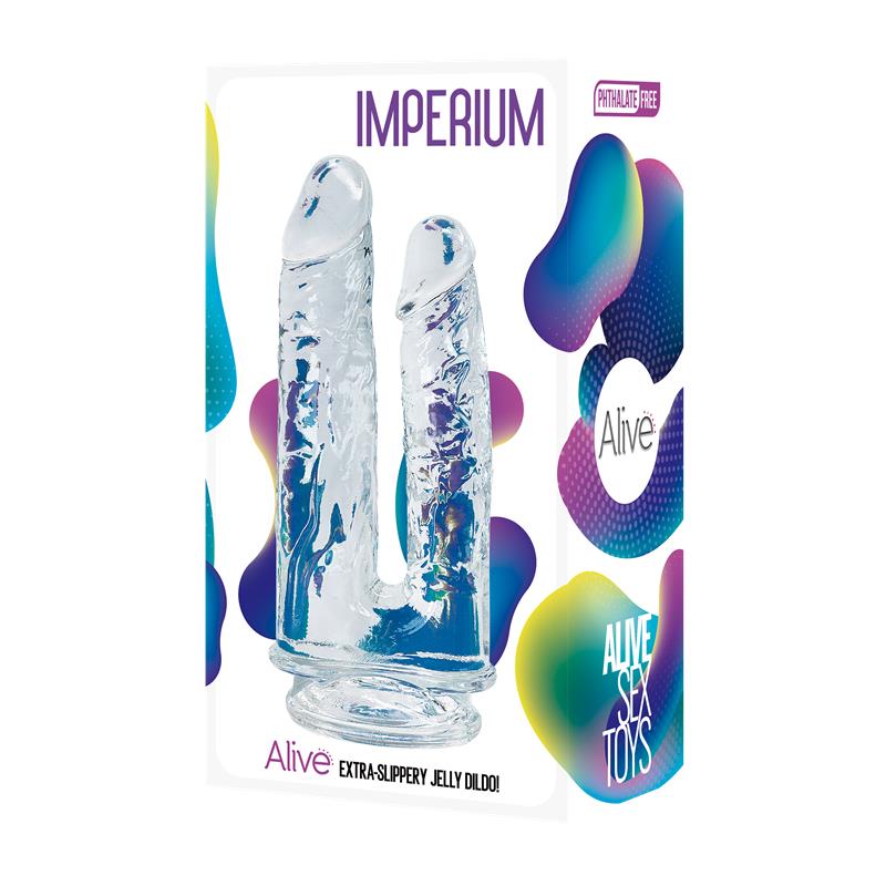 ALIVE - IMPERIUM DOUBLE DILDO JELLY CLEAR
