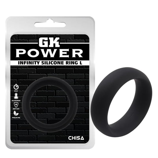 CHISA - INFINITY SILICONE RING L BLACK