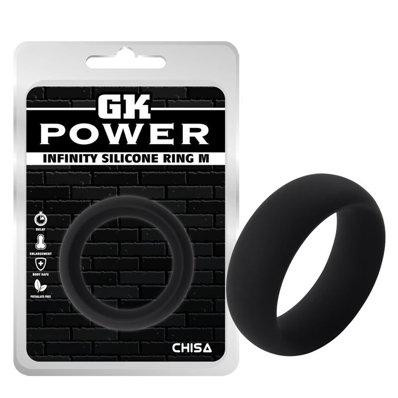 CHISA - INFINITY SILICONE RING M BLACK