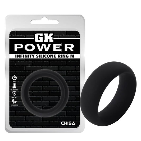CHISA - INFINITY SILICONE RING M BLACK